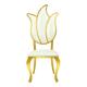 Luxurious Golden SS Frame Hot Leaf Shape Wedding Banquet Chair