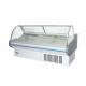 Multifunctional Glass Curved Refrigerated Deli Showcase Single Temperature Deep Chiller