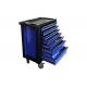 770x460x970mm Folding Panel Blue Black 7 Drawer Tool Chest Toolbox Trolley Cabinet