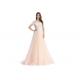 Fishtail Long Party Prom Vintage Lace Dress Shining Beaded Sexy V - Neck See Through Style