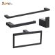 Sanitary Ware Square Bathroom Hardware Sets Stainless Steel 304 Restroom Accessories