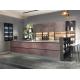 8.5m Brown Modern Modular Kitchen Cabinets 304 Brown Stainless Steel Sets