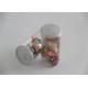 Food grade PET Clear Plastic Cylinder 400ml Candy Canister Easy Open