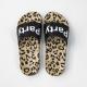 Ladies breathable leopard print flat EVA slide sandal party stylish shoes