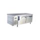 Stainless Steel Undercounter Refrigerator Prep Table with Customizable Plug Options