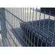 Galvanized / PVC Coated Steel Wire Fencing , Double Wire Mesh Fence For Garden