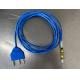 5000V 3000mm Blue Insulation Monopole Cable Assembly Wire Harness Anti Interference