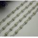 Excellent luxury design white pearl decorative 10 mm width nickel color chain for bag handle