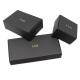Empty Chocolate Packing Boxes 300gsm Black Card Gold Stamping Surface Logo