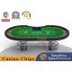 Oval Metal Disc Texas Fireproof Board Game Poker Table BV Certification