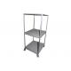 Industrial 2 Tier Caster Steel Pipe Rack By Aluminum Pipe And Pipe Joints