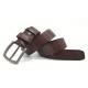 Men's Casual Leather Belt / 100% Soft Top Grain Genuine Leather Embossed Wavy Line Strap With Classic Prong Buckle