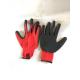 Cut Resistant Rubber Work Gloves , Safety Rubber Dipped Work Gloves Red - Black Coated