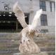 BLVE White Marble Eagle Statues Stone Garden Animal Hawk Sculpture Large Home Decor Outdoor