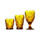 Hand Made Colored 9 ounce Colored Crystal Wine Goblet Glasses