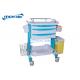 Movable ABS Hospital Trolley Clinical Medicine Medical Crash Cart Delivery Trolley