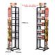 Design custom metal food and oil retail convenience store supermarket display rack with baskets candy potato chips shelf