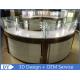 High End Stainless Steel Gold Jewellery Showroom Display With Led Light