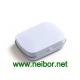 small size rectangular shape white coating hinged mint tin box with custom printing