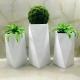 New design hot selling light weight taper white fiberglass planters pots for home and garden