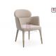 Fully Upholstered Fabric Wood Restaurant Chairs Comfortable Solid Structure
