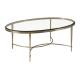 Stainless Steel Gilding Glass Top Coffee Table French Elegant