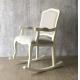 French style oak wood finish Linen fabric upholstery leisure chair/wooden dining chair/desk chair