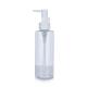 160ml Clear Cylindrical Plastic Eye Makeup Remover Pump Bottle 45.5mm