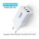 GAN 65W 3 ports usb type-c PD PPS super fast charging adapter chargers for Macbook