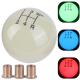 Universal Car Gear Shift Knob Luminous Shift Stick Knob with 3 Adapters Red blue green for Manual Automatic Vehicles