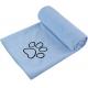 Blue 30''X50'' Pet Microfiber Towel , Extra Large Microfiber Bath Towels