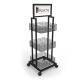 Demountable Water Bottle Display Rack Beverage Display Stand With Casters