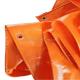 UV Resistant Woven Orange PVC Tarpaulin for All-Weather Protection and Sun Blockage