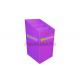 Purple Cardboard Display Bins 3 Sections Glossy Lamination With Pp Film