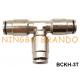 Union Branch Tee T Type Male Push In Tube Brass Pneumatic Hose Fitting 1/8 1/4 3/8 1/2