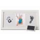 Customize Wood Baby Hand And Footprint Photo Frame With Safe Clean Touch Ink Pad