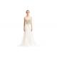 Embroidery Sequin Long Evening Gowns , Sweep Train White Muslim Evening Dress