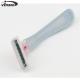 High Quality Disposable Triple Blade Shaving Razor with Rubber Handle for Men