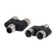 M12 Waterproof Connector M12 Y Distributor Male To Female Sensor Actuator Connector