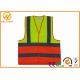 Polyester Safe Reflective Strap Vest , Adjustable Custom High Visibility Vests 