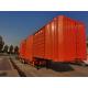 Enclosed 3 Axle Box Cargo Trailer 80 Ton High Load Capacity High Capacity