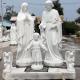 Marble Holy Family Statues Catholic Religious Natural Stone Hand Carving Church Decor