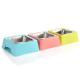 Weight 170 G Stainless Steel Pet Bowls Portable Blue / Green / Pink Color
