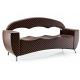 Professional Custom Public Salon Waiting Room Bench PU Leather With High Backrest