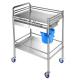 Two Drawers H88cm Medical Trolley Cart For Laboratories