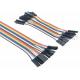 Male To Female Jumper Flat Ribbon Cable Assembly For Breadboard Prototyping