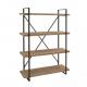 MDF Home Office Metal And Wood Book Shelves Display Rack 4 Shelf