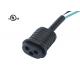 Black North American Power Cord , 3 Prong Plug Connector Sun System Lamp Cord