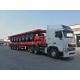 3 Axle Flatbed Semi Truck Trailer 30t 60t For Container Carrying