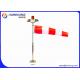 Red and White Helipad Landing Lights Wind Cone 1.5 Meters Strong Corrosion Resistance